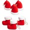 Squishy Christmas Keychains, Stocking Stuffers with Santa Boot and Hat (6 Pack)